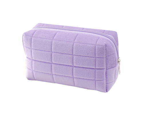 Женская косметичка 34018 несесер органайзер дорожная бьюти кейс плюшевая Purple