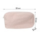 Женская косметичка B0220 несесер органайзер дорожний бьюти кейс плюшевая Pink