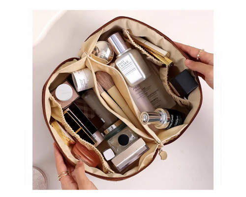 Женская косметичка BK-HZB-02 несесер органайзер дорожная бьюти кейс Brown