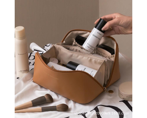 Женская косметичка BK-HZB-02 несесер органайзер дорожная бьюти кейс Brown