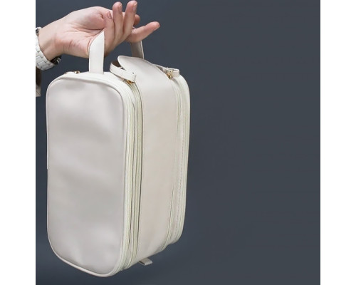 Женская косметичка BK-HZB-07 несесер органайзер дорожная бьюти кейс с карманами по бокам White