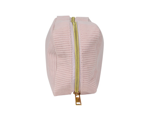 Женская косметичка ZUO 571 несесер органайзер дорожная бьюти кейс вельветовая Pink