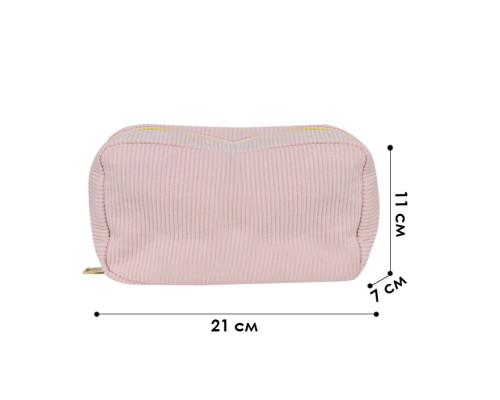 Женская косметичка ZUO 571 несесер органайзер дорожная бьюти кейс вельветовая Pink