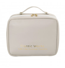 Органайзер косметичка BK-HZB-12 для хранения косметики компактный бьюти бокс переносной на молнии и с ручкой White