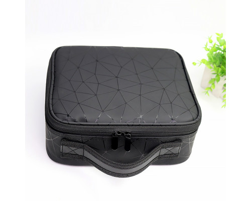 Органайзер косметичка MIRRAND ZY-0122 для хранения косметики компактный бьюти бокс переносной на молнии и с ручкой 26*24*10 см Black