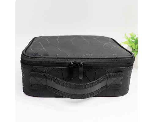 Органайзер косметичка MIRRAND ZY-0122 для хранения косметики компактный бьюти бокс переносной на молнии и с ручкой 26*24*10 см Black