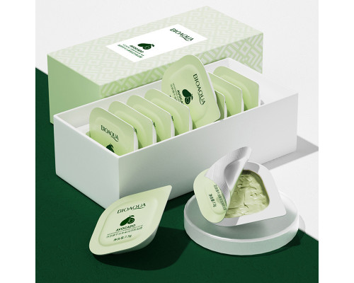 Маска для лица Bioaqua Avocado Moisturise Cleaning Mud film для глубокой очистки грязевая 7,5 г 8 шт
