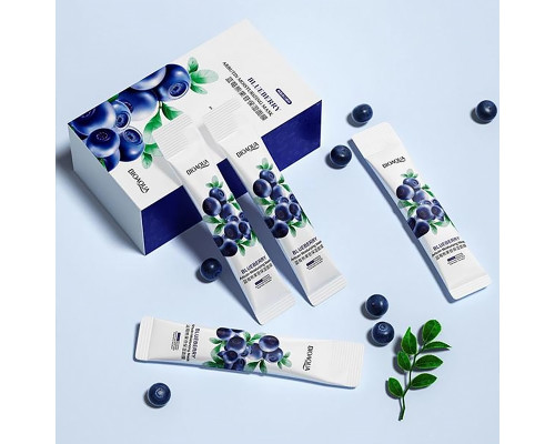 Ночная маска для лица в стиках Bioaqua Blueberry Arbutin Moisturizing Mask с экстрактом черники 4 мл 20 шт