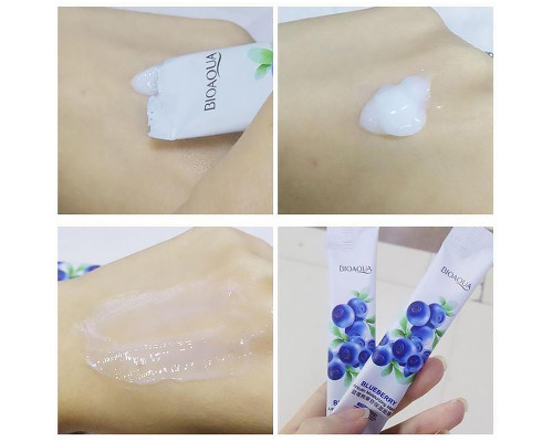Ночная маска для лица в стиках Bioaqua Blueberry Arbutin Moisturizing Mask с экстрактом черники 4 мл 20 шт
