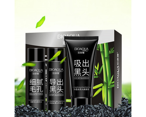 Набор от черных точек BIOAQUA Suck Out Blackheads 3-х этапный от черных точек и прыщей