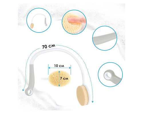 Щетка для душа массажная с длинной ручкой 26857