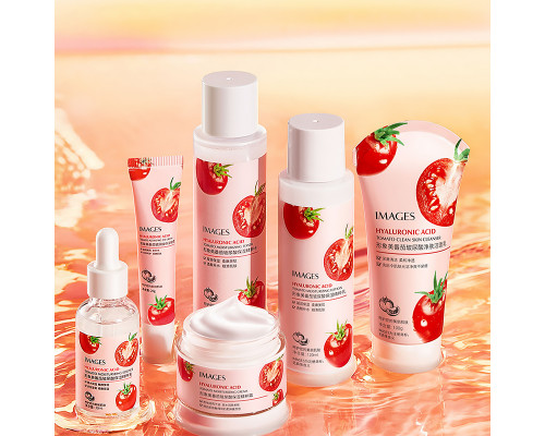 Подарочный набор с гиалуроновой кислотой и пептидами IMAGES Hyaluronic Acid Tomato Moisturizing 6 в 1