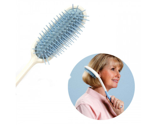 Мягкая расческа с длинной антискользящей эргономичной ручкой 044 (21678)