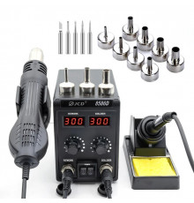 Паяльна станція JCD 750W 8586D з феном (жала I, B, K, 2.4D, 3C)