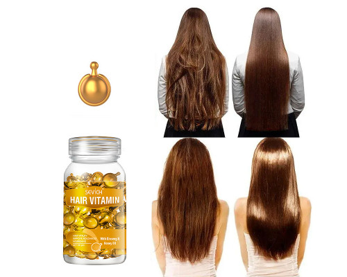 Витаминные капсулы для волос Sevich Hair Vitamin с женьшенем и экстрактом меда для питания ломких волос 30 шт оранжевые