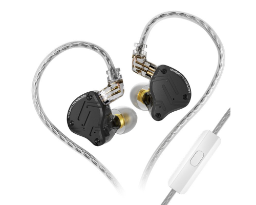 Навушники KZ ZS10 Pro X з мікрофоном black