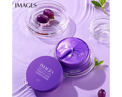 Гидрогелевые патчи в банке IMAGES Grape Seed Elastic Tender Eye Mask Виноградные косточки 80 г