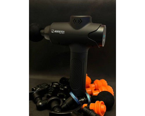 Компактний перкусійний масажер Boostex Pro Max 2 з 21 насадкою в кейсі