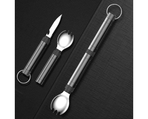 Туристический походный набор YUANTOOSE T05 нож, вилка, ложка