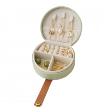 Органайзер сумочка Casegrace SP-01278 для украшений и ювелирных изделий с ручкой 10*9*4,5 см Green