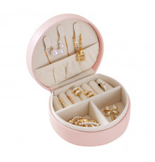 Органайзер сумочка Casegrace SP-01278 для украшений и ювелирных изделий с ручкой 10*9*4,5 см Pink
