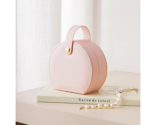 Органайзер сумочка Casegrace SP-01278 для украшений и ювелирных изделий с ручкой 10*9*4,5 см Pink