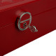 Шкатулка Casegrace SP-01130 для украшений и ювелирных изделий с зеркалом на замке с ключом Red