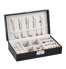 Шкатулка Casegrace SP-01155 для украшений и ювелирных изделий драгоценностей Black