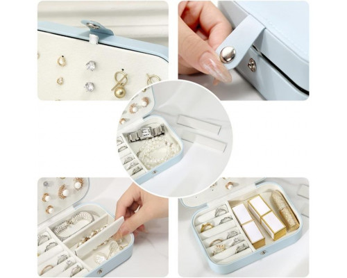 Шкатулка Casegrace SP-01161 для украшений и ювелирных изделий портативная 16*11*5 см Blue