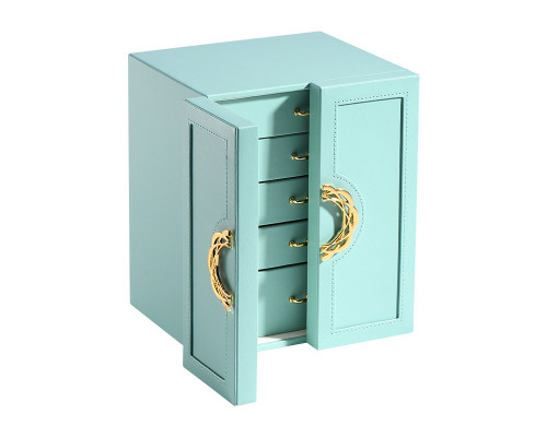 Шкатулка Casegrace SP-01181 для украшений и ювелирных изделий пятиуровневая 20,7*19,7*25cm Turquoise