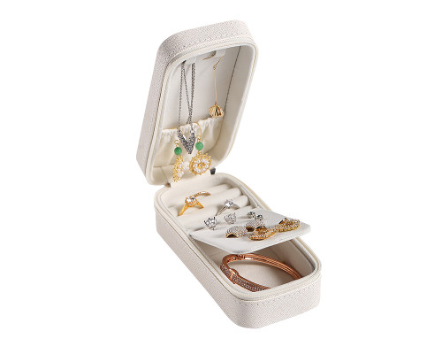 Шкатулка Casegrace SP-01185 для украшений и ювелирных изделий портативная 15*6,5*4,8 см White