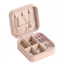 Шкатулка Casegrace SP-01212 для украшений и ювелирных изделий портативная 10*10*5 см Pink