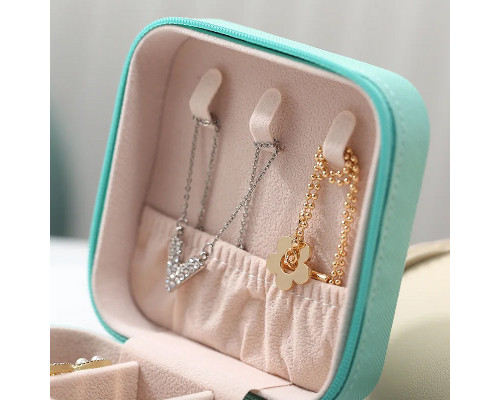 Шкатулка Casegrace SP-01212 для украшений и ювелирных изделий портативная 10*10*5 см Turquoise