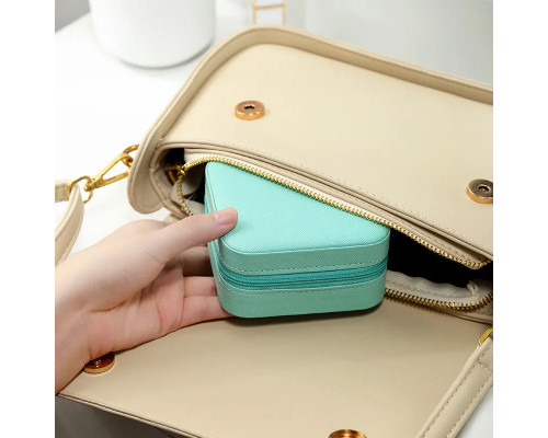 Шкатулка Casegrace SP-01212 для украшений и ювелирных изделий портативная 10*10*5 см Turquoise