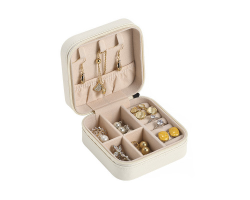 Шкатулка Casegrace SP-01212 для украшений и ювелирных изделий портативная 10*10*5 см White