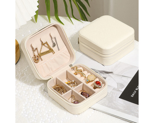 Шкатулка Casegrace SP-01212 для украшений и ювелирных изделий портативная 10*10*5 см White