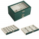 Шкатулка Casegrace SP-01223 для украшений и ювелирных изделий трехуровневая 26,5*18*13,5 см Green