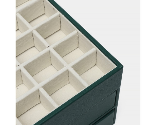 Шкатулка Casegrace SP-01223 для украшений и ювелирных изделий трехуровневая 26,5*18*13,5 см Green