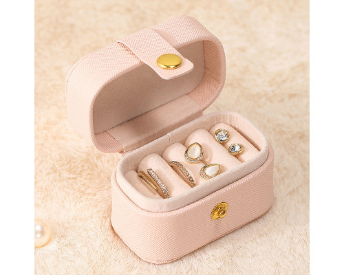 Шкатулка Casegrace SP-01244 для колец и ювелирных изделий портативная компактная 6,6*4*4,7 см Pink