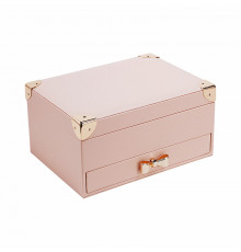 Шкатулка Casegrace SP-01261 для украшений и ювелирных изделий двухуровневая  23*17*12 см Pink