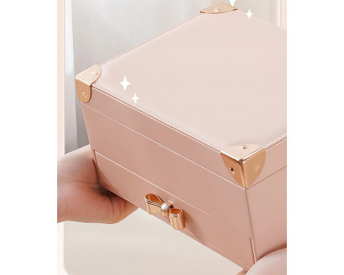 Шкатулка Casegrace SP-01261 для украшений и ювелирных изделий двухуровневая  23*17*12 см Pink