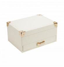 Шкатулка Casegrace SP-01261 для украшений и ювелирных изделий двухуровневая  23*17*12 см White