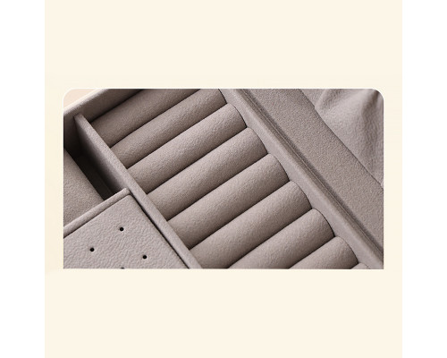 Шкатулка Casegrace SP-01265 для украшений и ювелирных изделий трехуровневая на замке с ключом 23*17*13,5 см White