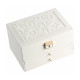 Шкатулка Casegrace SP-01265 для украшений и ювелирных изделий трехуровневая на замке с ключом 23*17*13,5 см White