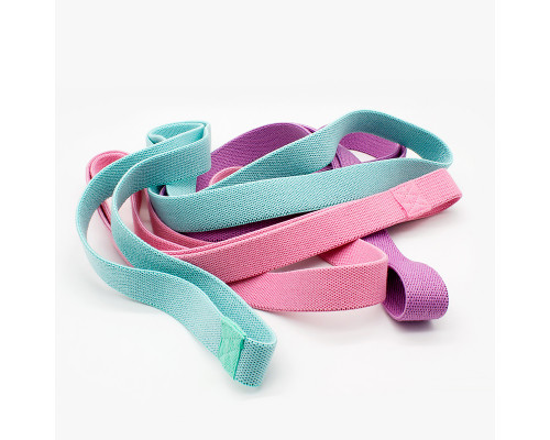 Набор резинок для фитнеса AOLIKES RB-3607 3шт Green+Pink+Violet