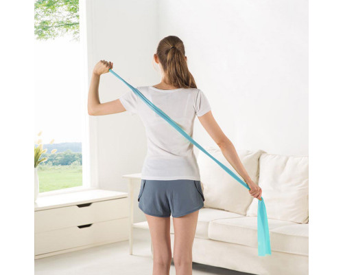 Эластичная лента AOLIKES LD-3605 200см для йоги и пилатеса фитнеса и силовых тренировок Blue