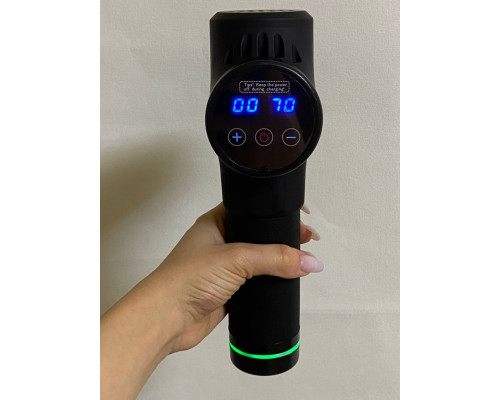 Ударний масажер Boostex (massage gun) з 30 режимами, 21 насадкою та акумулятором.