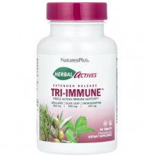 Травяной комплекс для иммунитета, Tri-Immune, Nature's Plus, Herbal Actives, 60 таблеток длительного высвобождения
