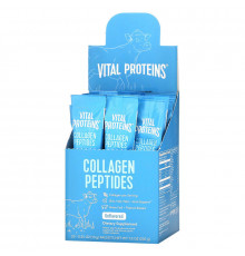 Пептиды коллагена, Collagen Peptides, Vital Proteins, без вкуса, 20 пакетиков по 10 г