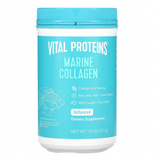 Морской коллаген, Marine Collagen, Vital Proteins, из дикой природы, без ароматизаторов, порошок, 221 г